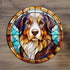Bernese Mountain Dog Circular Glass Suncatcher Worktop Saver